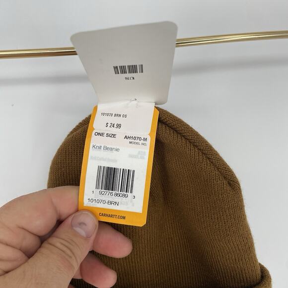 Carhartt Knit Beanie NWT Brown Model No AH1070-M - Picture 3 of 5